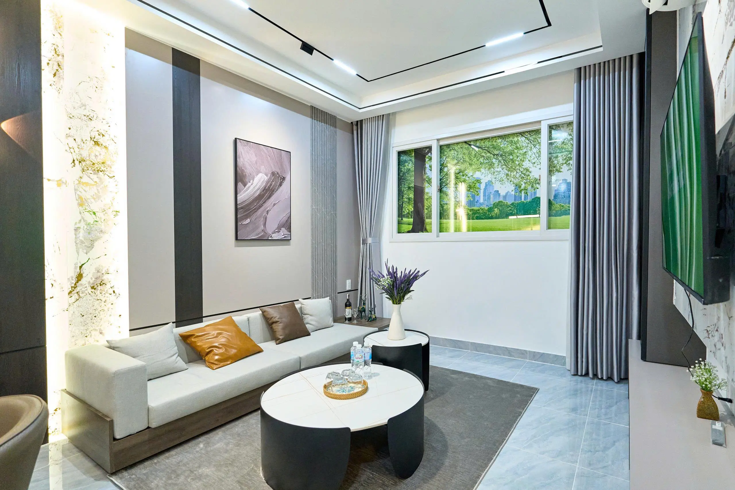 Ảnh nhà mẫu tháp Solena dự án Green Town Bình tân