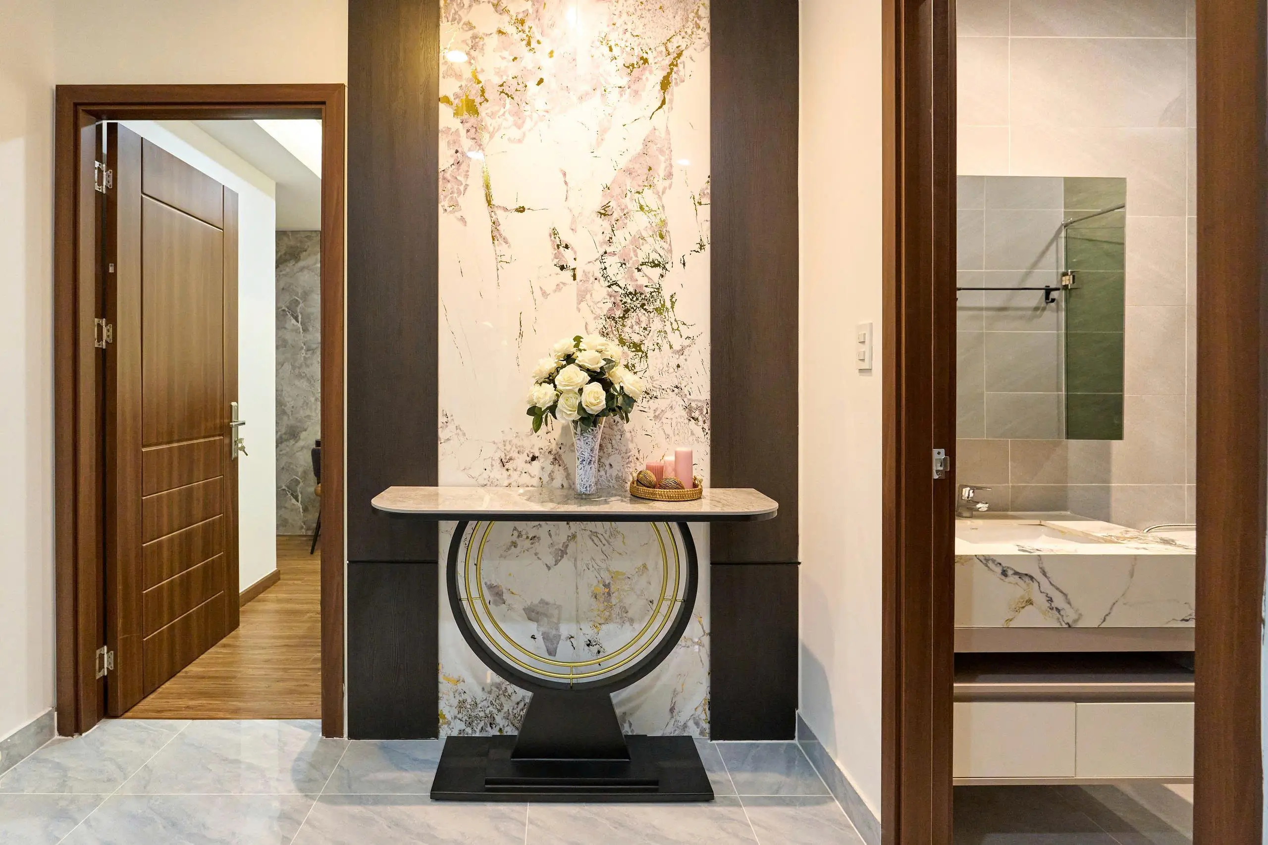 Ảnh nhà mẫu tháp Solena dự án Green Town Bình tân