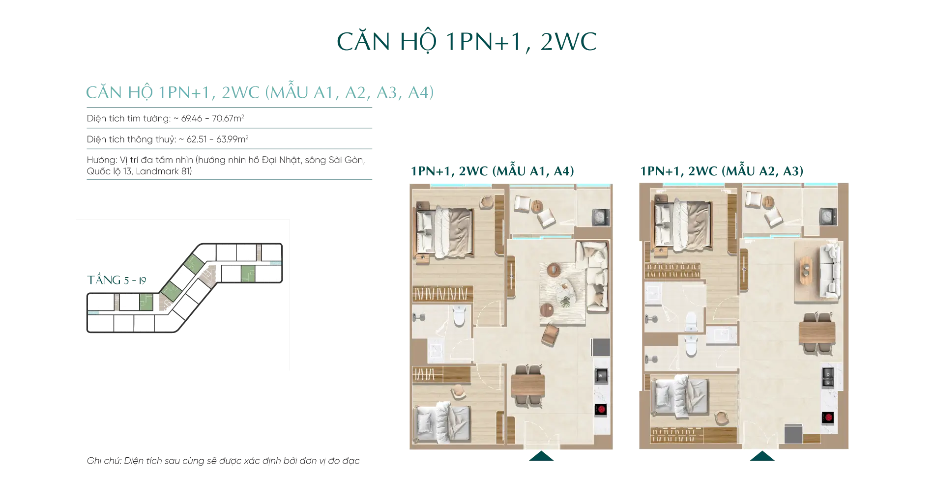 Mặt bằng căn hộ tầng 5 Diamond Sky