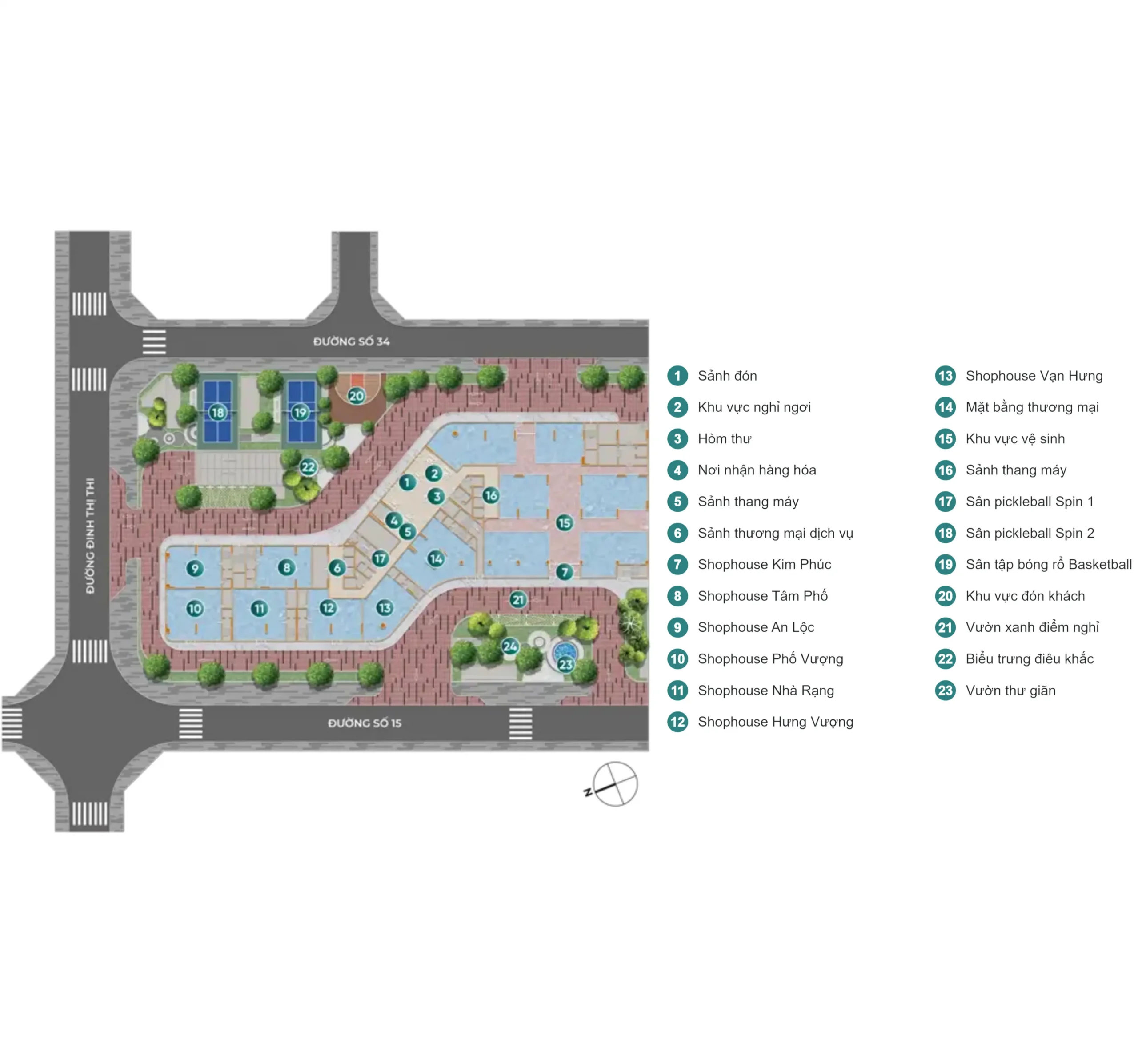 mặt bằng tầng 1 Diamond Sky