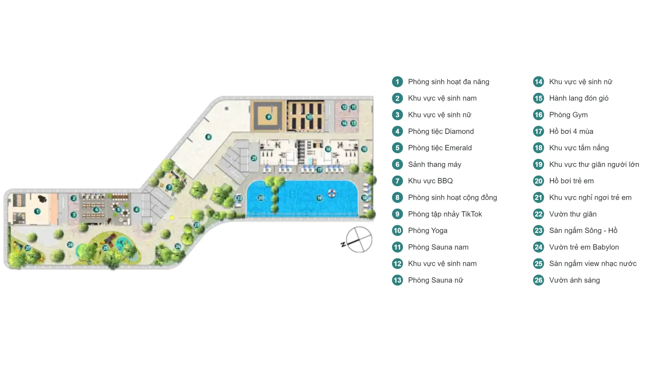 mặt bằng tầng 4 Diamond Sky