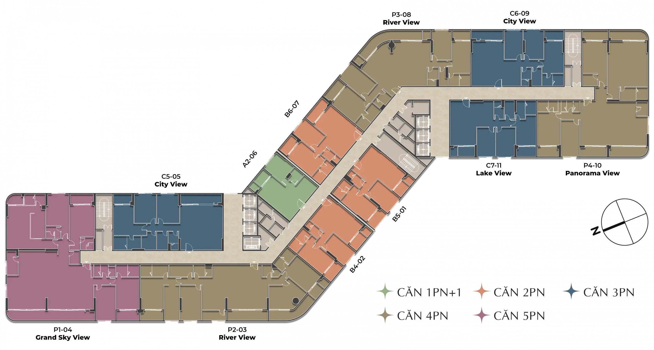 Mặt bằng tầng 20 Diamond Sky