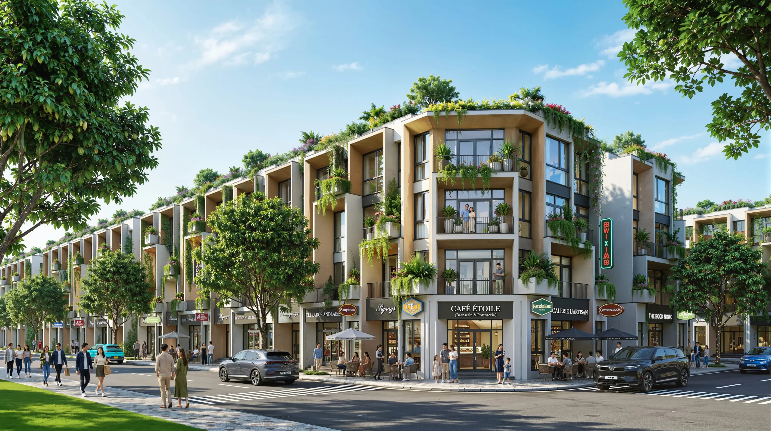 VINHOMES SAIGON PARK | VINHOMES HÓC MÔN 16 Nhà mẫu Shophouse Vinhomes Saigon Park