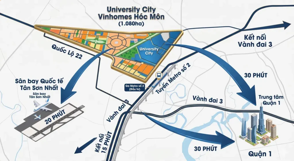 Vị trí Vinhomes Hóc Môn