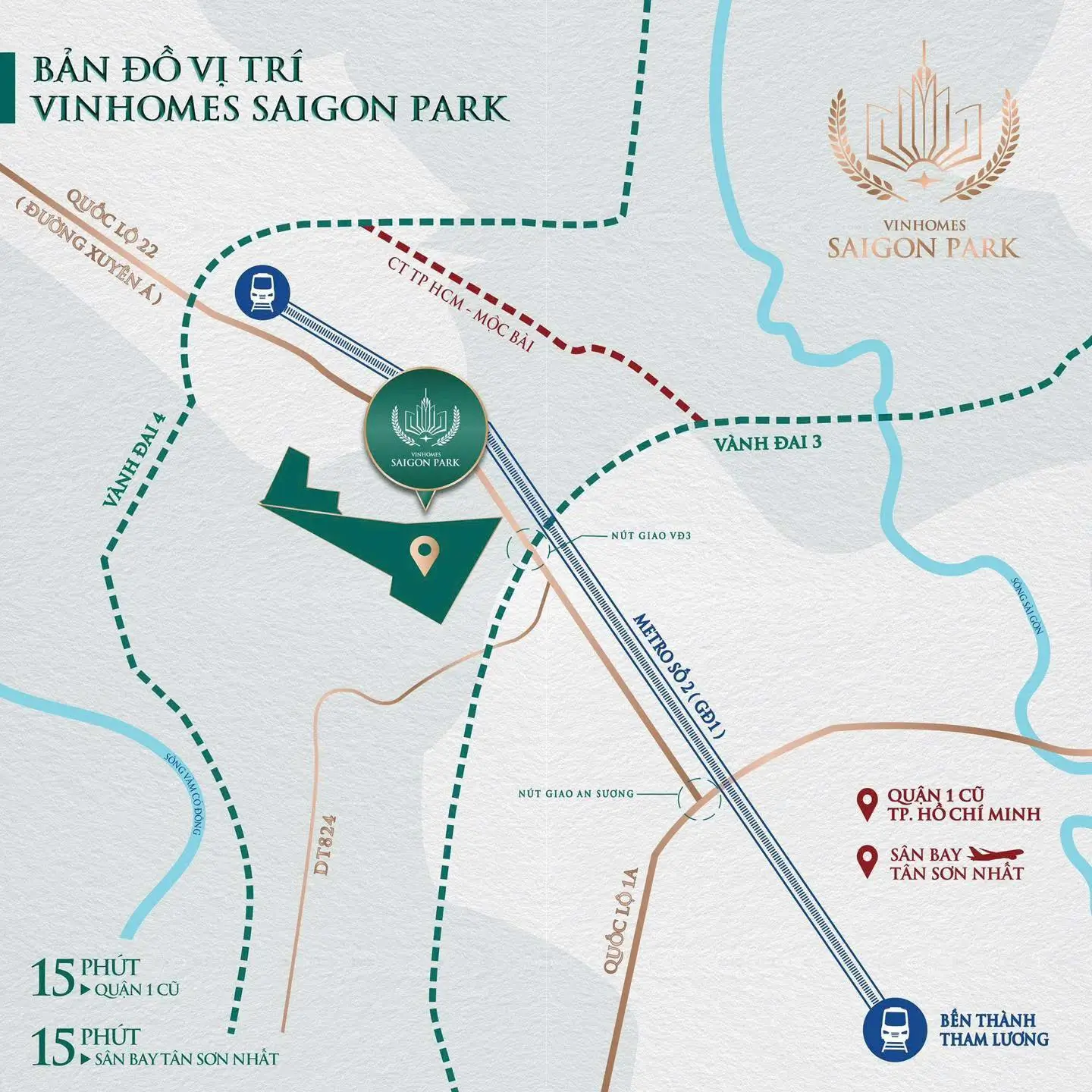 VINHOMES SAIGON PARK | VINHOMES HÓC MÔN 7 Vị Trí Vinhomes Saigon Park