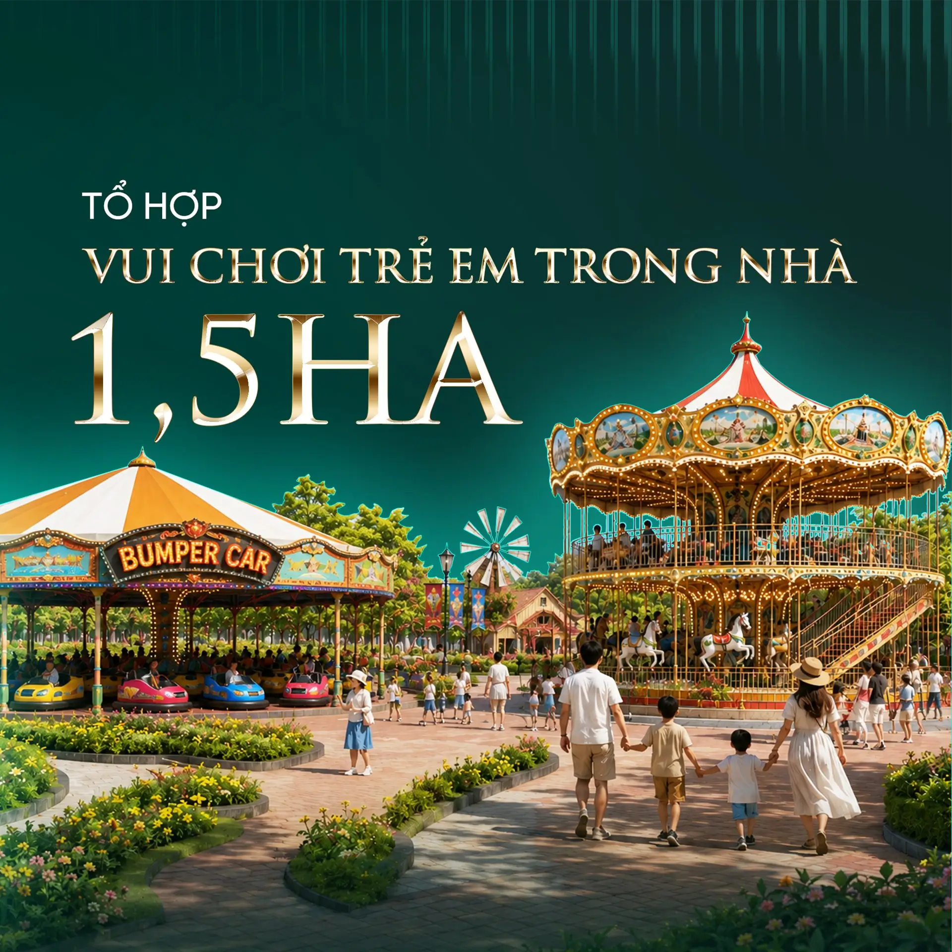 VINHOMES SAIGON PARK | VINHOMES HÓC MÔN 26 Tiện ích khu vui chơi gia đình tại Vinhomes Saigon Park