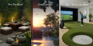 Imperia Green Paradise 9 Tiện ích hạng sang tại Imperia Sky Park gồm vườn thiền Zen Garden, trà đạo Tea Pavillon và phòng tập Golf 3D (Golf Simulator).