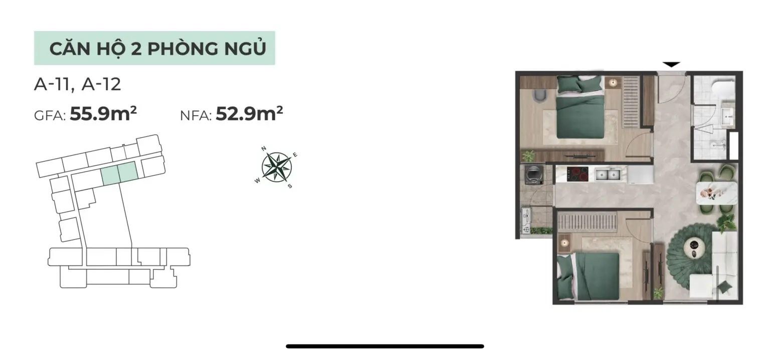The Emerald Riverpark 9 Layout căn hộ The Emerald River Park