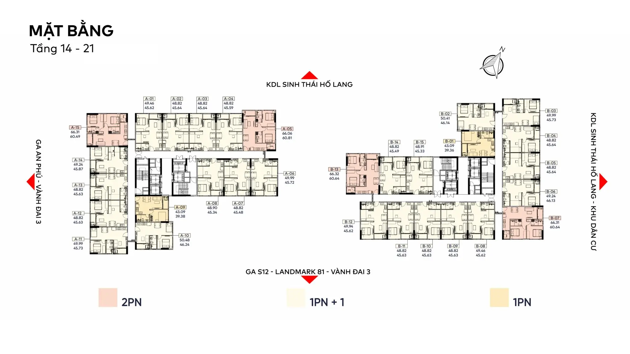 Fenica Dĩ An 43 Mặt bằng tầng 14 Fenica