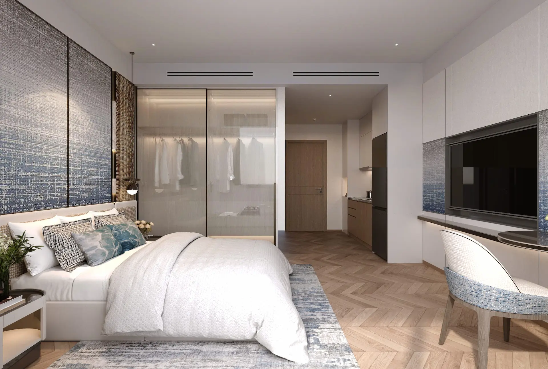 Thiết kế phòng ngủ căn hộ 2PN The Westique Residences