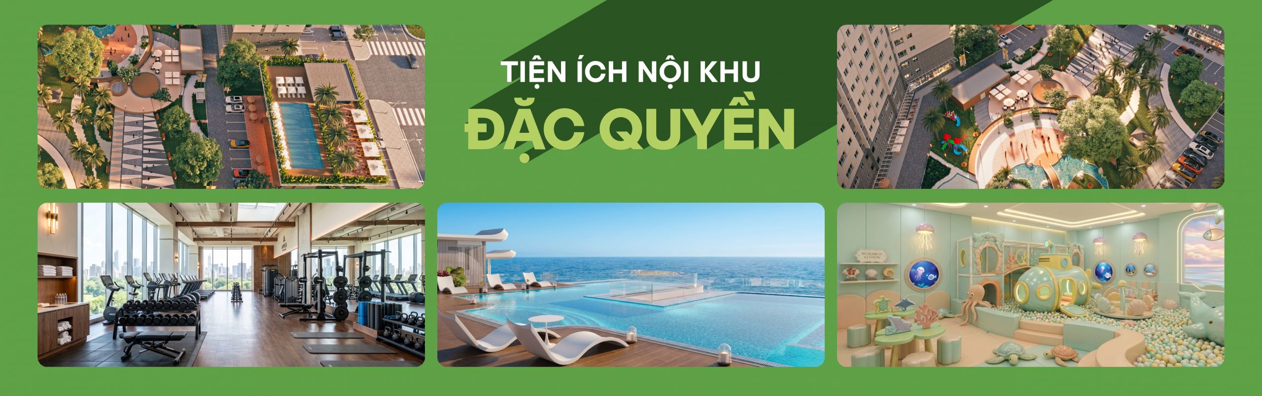 Tiện ích nội khu đặt quyền tại Green Town Bình Tân
